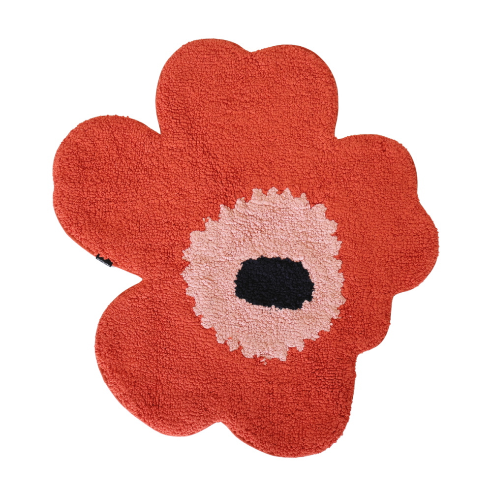 ウニッコ バスマット オレンジレッド　玄関マット