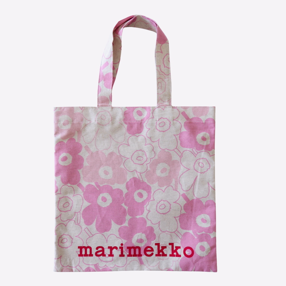 【日本限定】Vankka Piirto Unikko トートバッグ ピンク×ライトピンク