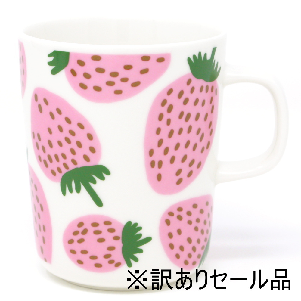 【訳あり】MANSIKKA（マンシッカ・いちご）　ピンク(136)　マグカップ(250ml)