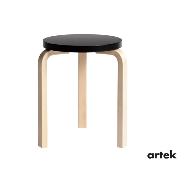 [ artek （アルテック）]　スツール60 （椅子） 3本脚　パイミオカラー ブラック　Stool60