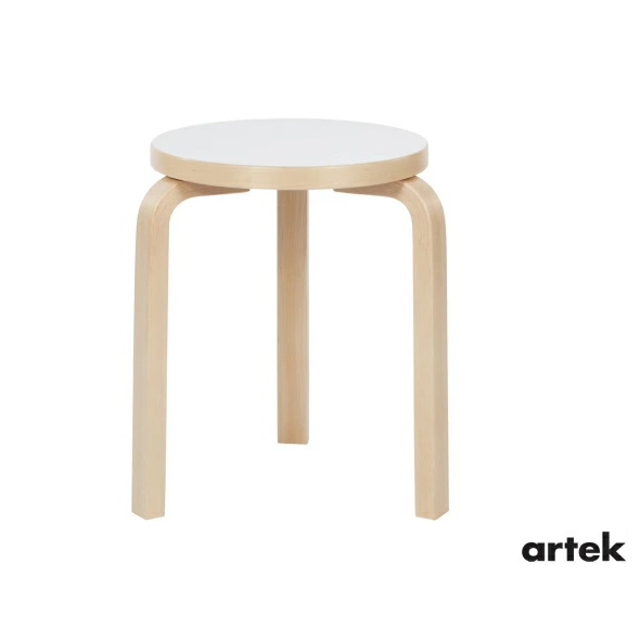 [ artek （アルテック）]　スツール60 （椅子） 3本脚　ホワイトラミネート　Stool60