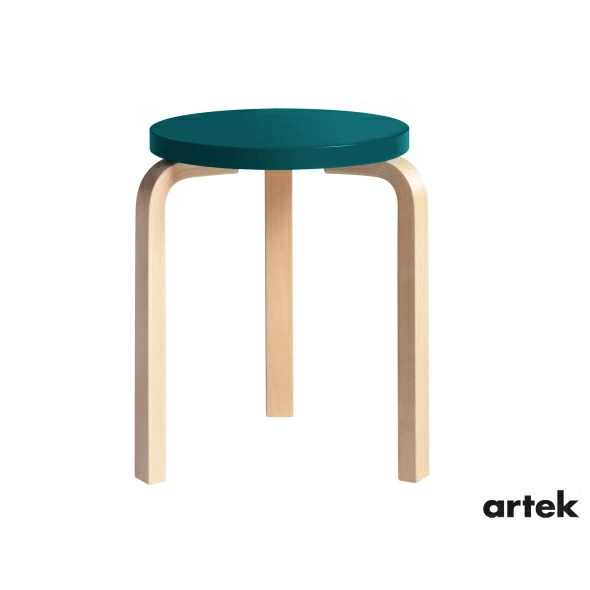 [ artek （アルテック）]　スツール60 （椅子） 3本脚　パイミオカラー ペトロール　Stool60
