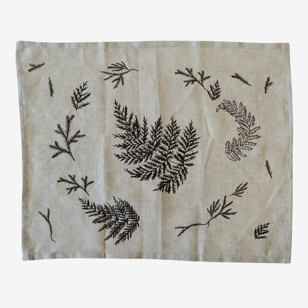 FERN ランチョンマット リネン シダ柄（麻100％・45×35cm）