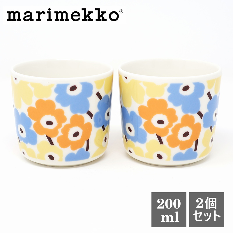 【日本限定】ピックイネンウニッコ　ブルー オレンジ イエロー　ラテマグ（持ち手無） セット販売