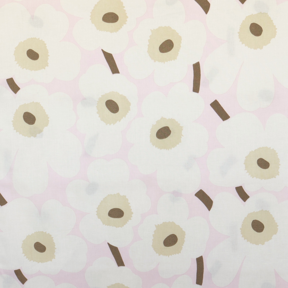 PIENI UNIKKO 2（ピエニウニッコ2/花柄中） No.315 ピンク×ナチュラルホワイト 10cm単位