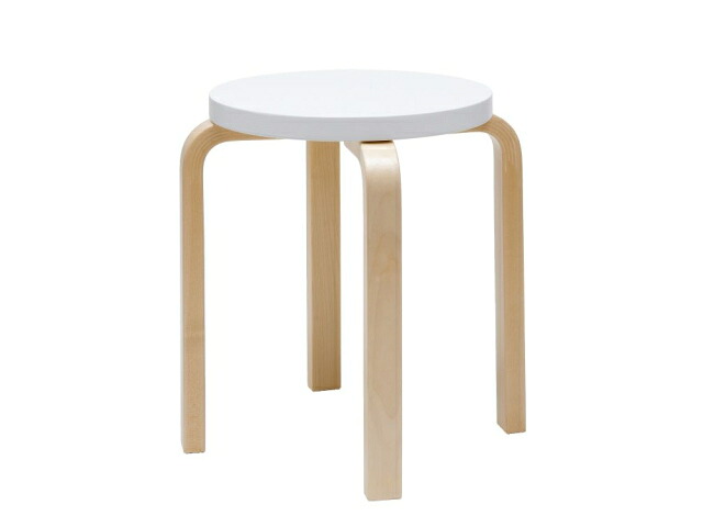 スツールE60　4本脚　ホワイト　Stool E60