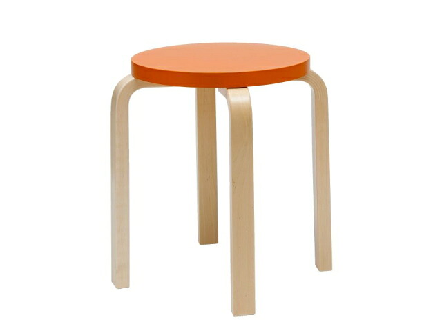 スツールE60　4本脚　オレンジ　Stool E60