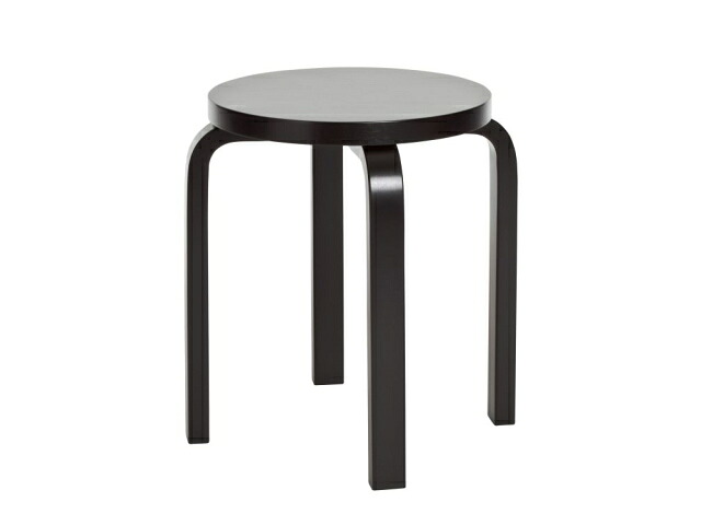 スツールE60　4本脚　オールブラック　Stool E60
