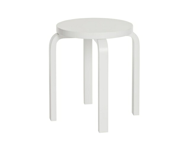 スツールE60　4本脚　オールホワイト　Stool E60