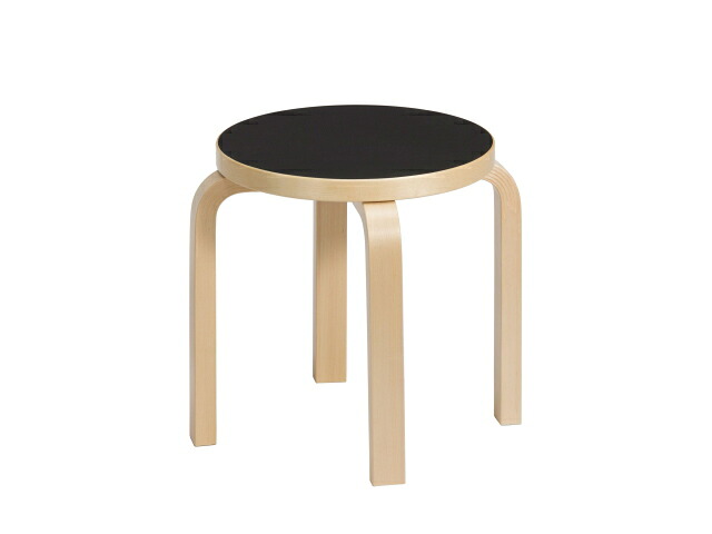 子供用スツール NE60　4本脚　ブラックリノリウム　Stool NE60