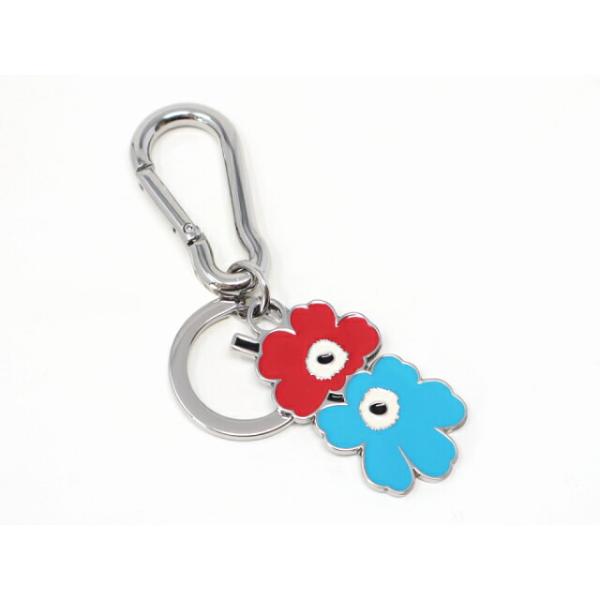 マリメッコ ウニッコ キーチェーン Puhallus Unikko I ターコイズ×レッド