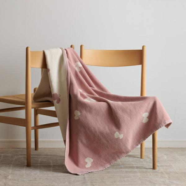 クリッパン シュニールコットン ハーフブランケット（90cmX140cm） CHOUCHO スモーキーピンク