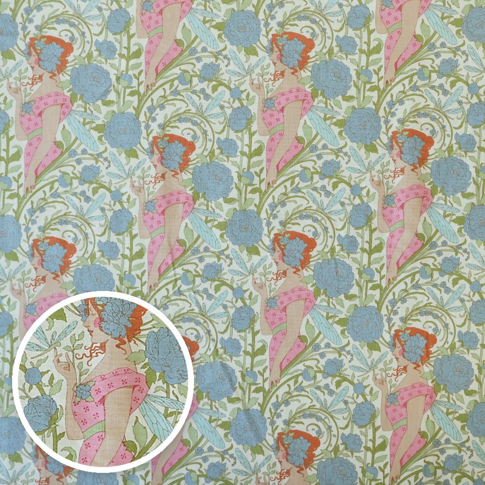 ティルダ Tilda オーブリー ブルー コットン生地 10cm単位