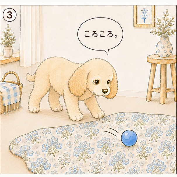 エルの柄さんぽ Vol.04 ころころ。 3コマ目