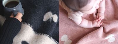 KLIPPAN × minä perhonen choucho ミニブランケット特集：ウールとシュニールの手ざわりを比較