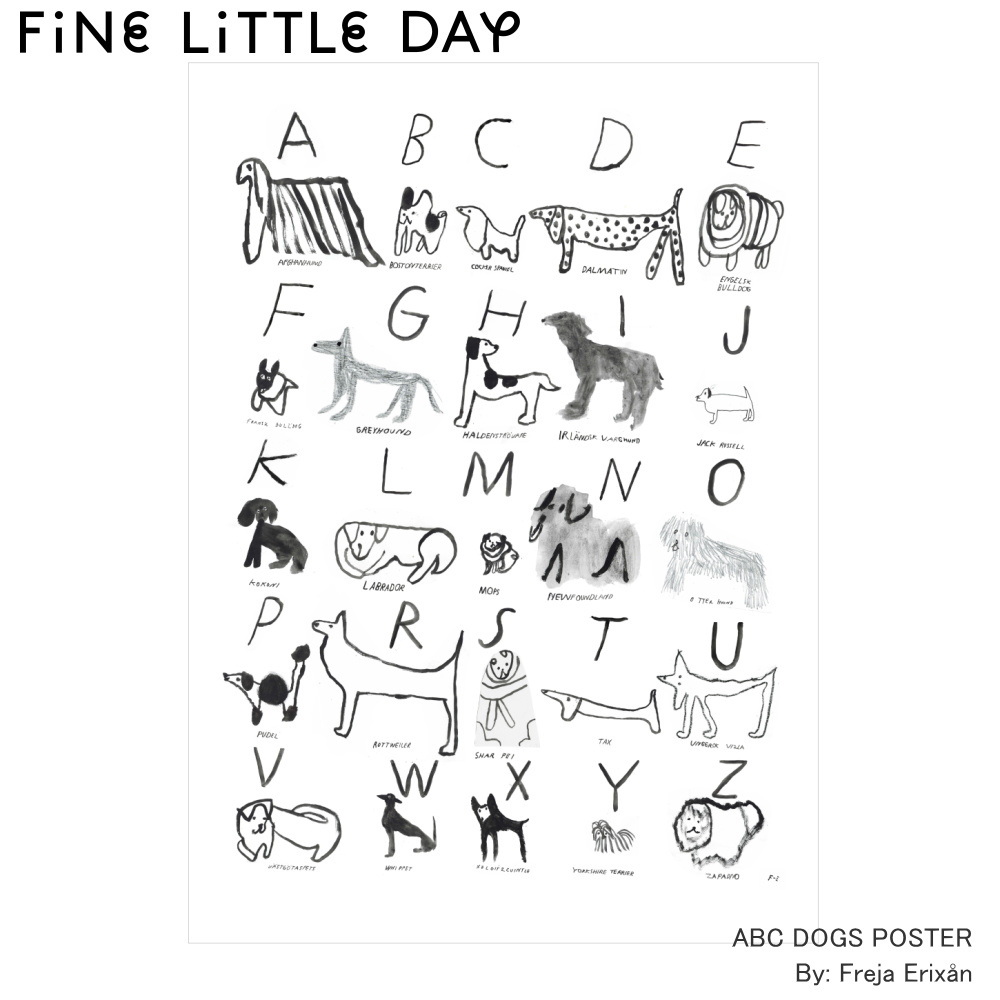 Fine Little Day ABC DOGS POSTER 全体