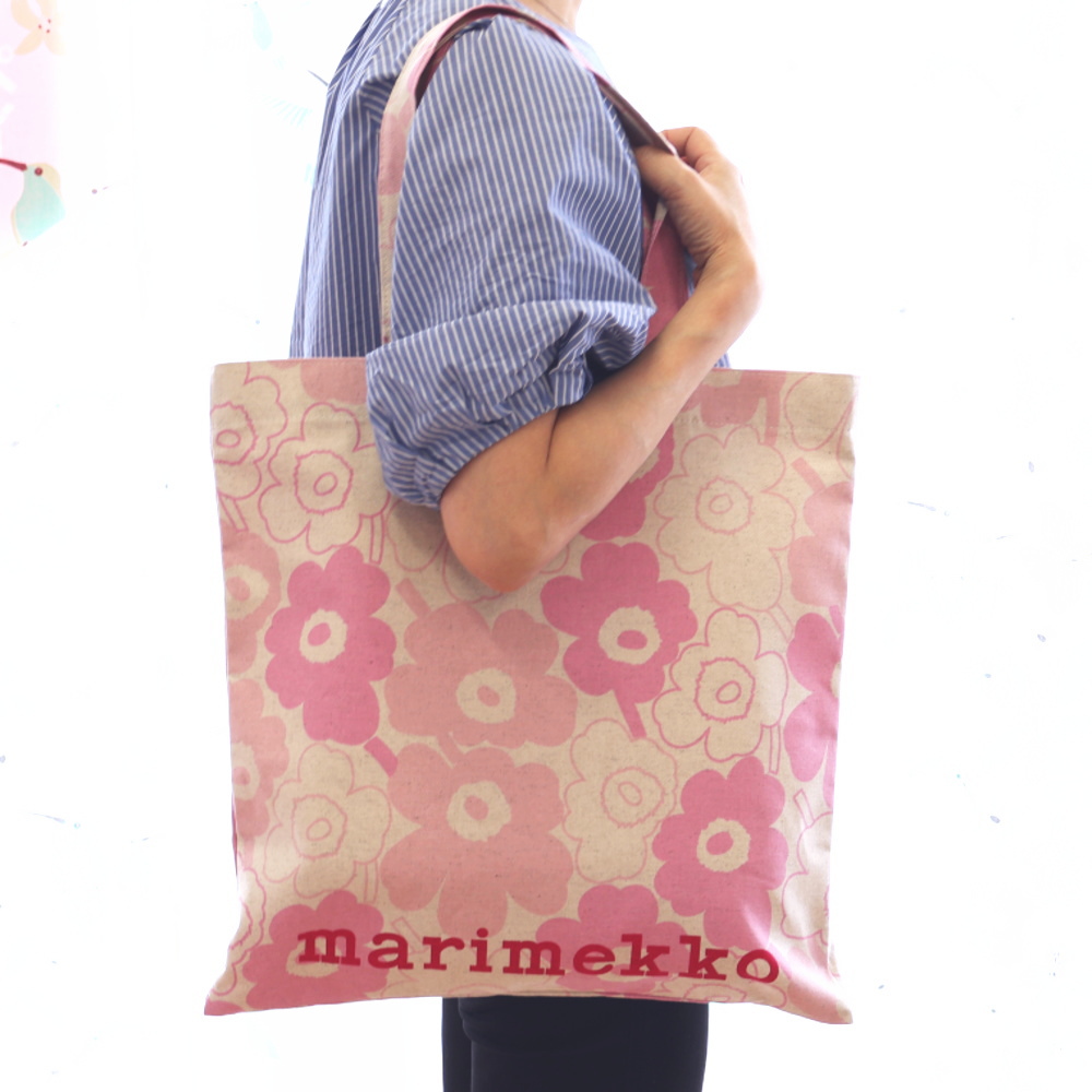 マリメッコ 【日本限定】Vankka Piirto Unikko トートバッグ ピンク