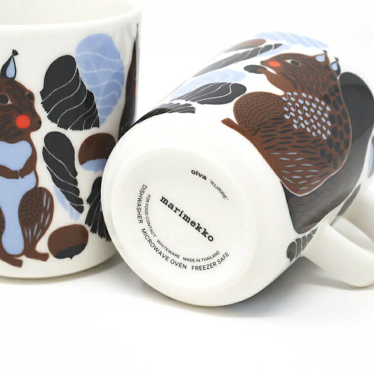 底面の marimekko ロゴと oiva 'KURRE' の表示