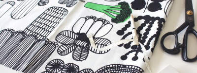 marimekko Puutarhurin Parhaat（プータルフリンパルハート）ライトグレー生地 特集