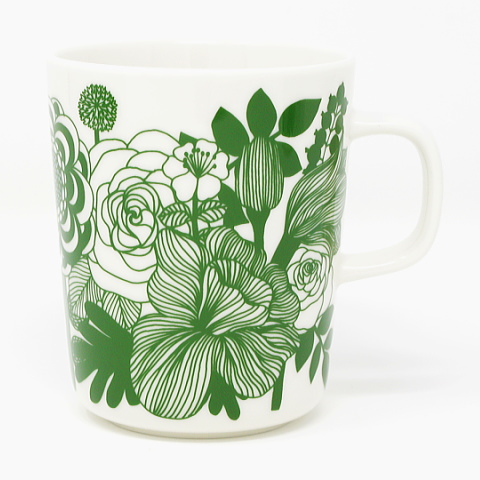 マリメッコ 北欧生地 布 雑貨のインテリアセンター セール30 Off Siirtolapuutarha シイルトラプータルハ 植物柄 グリーン マグカップ