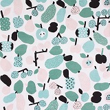 トゥッティフルッティグリーン生地再入荷しました！