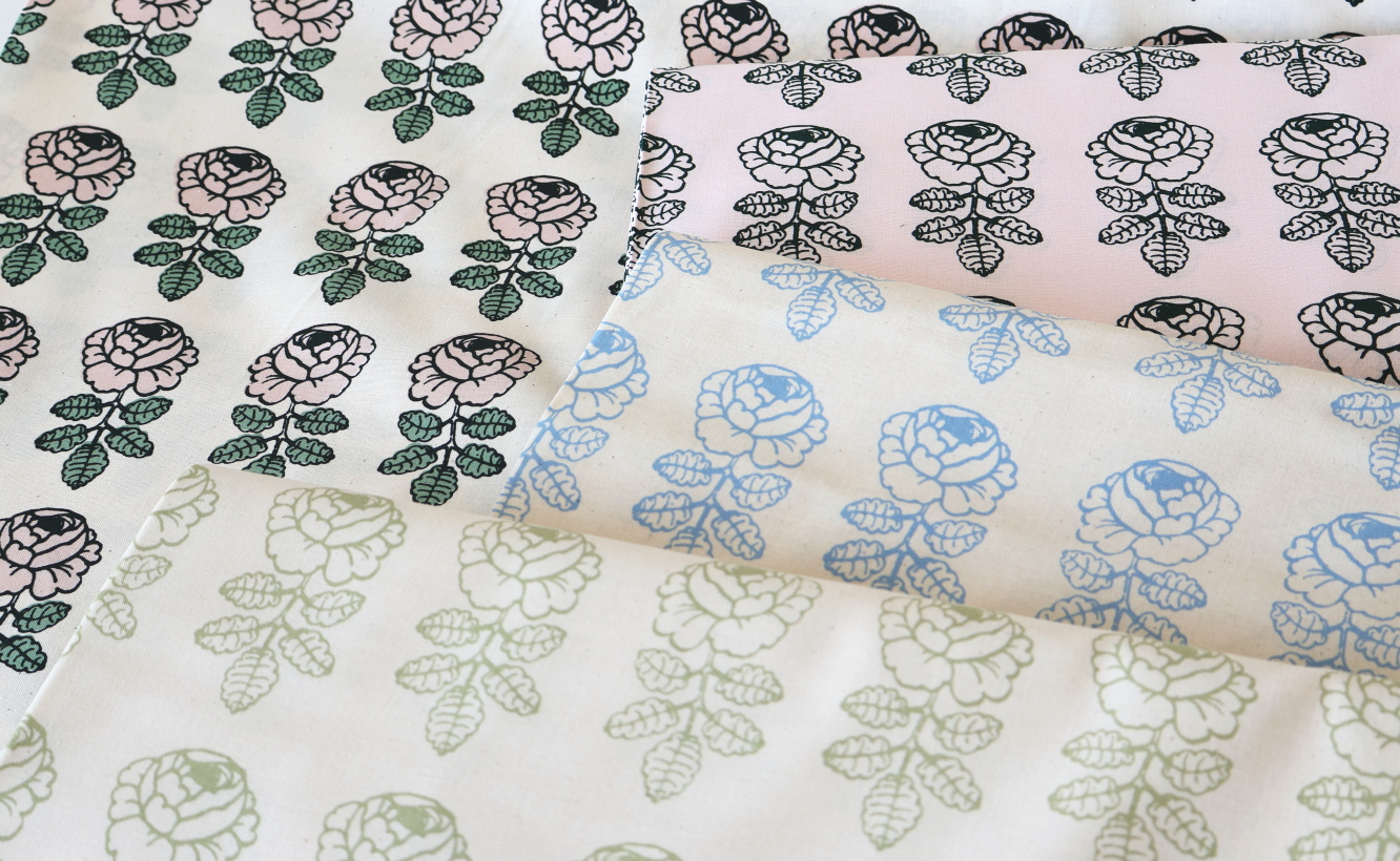 Vihkiruusu 4色の生地比較